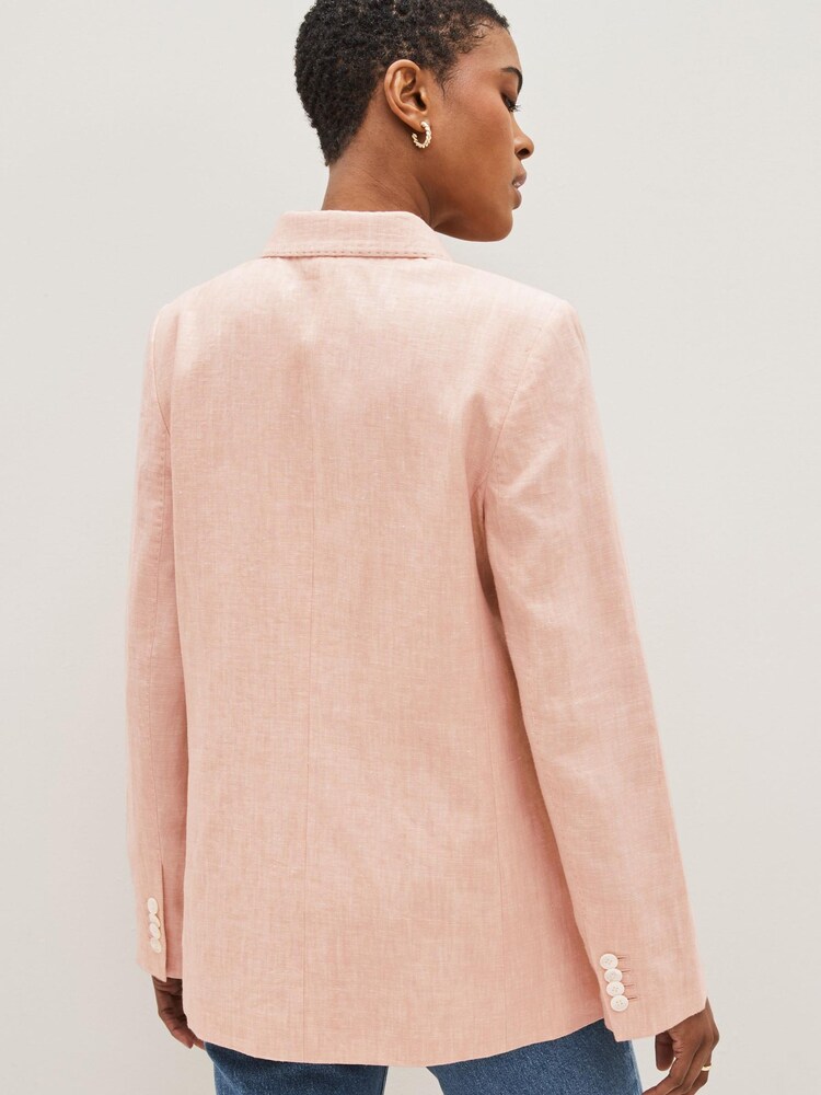 Banana Republic Orange Palma Linen Blazer - Image 2 of 4