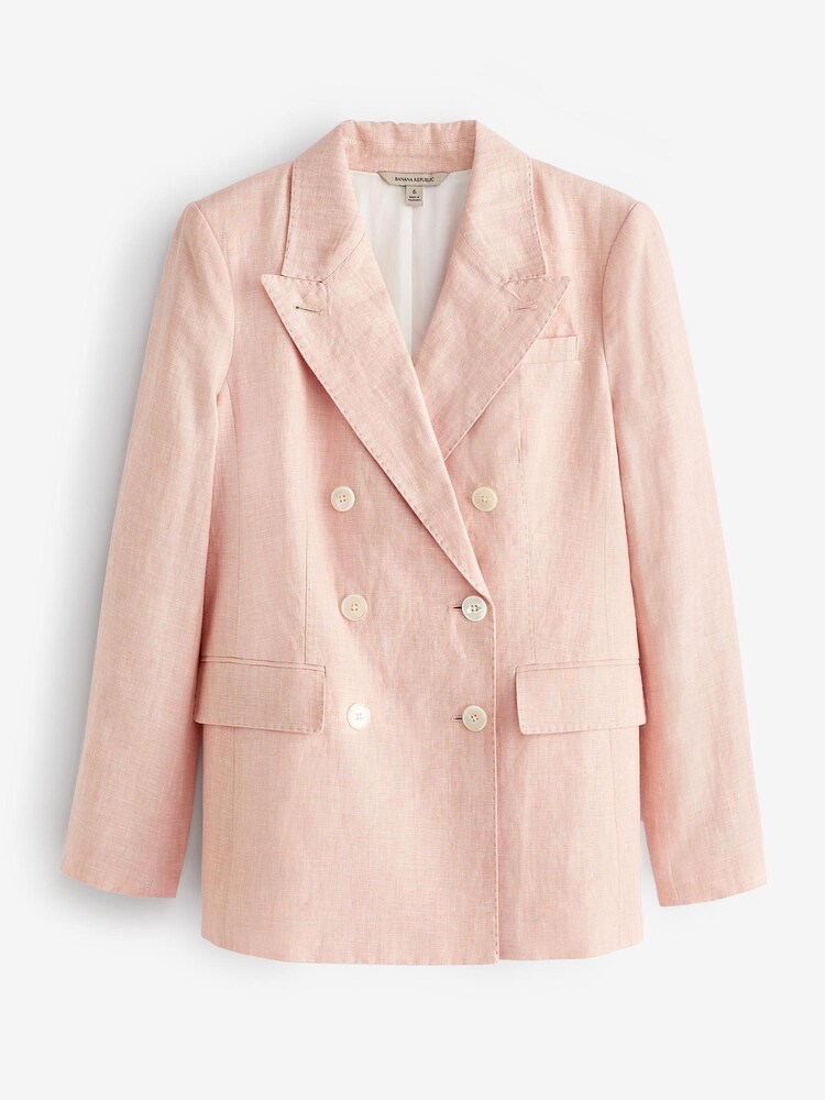 Banana Republic Orange Palma Linen Blazer - Image 4 of 4