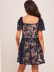 Lipsy Navy Lace Occasion Dress - Image 2 of 3