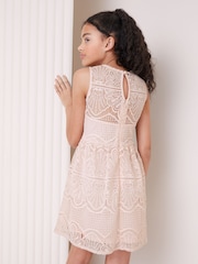 Lipsy Pink VIP Lace Occasion Dress - Image 3 of 4