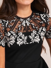 Lipsy Black Contrast Yoke Occasion Dress - Image 4 of 4