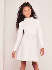 Cream - Rochie tricotată cu decorațiuni Lipsy - Image 1 of 4