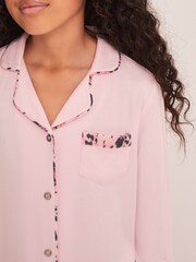 Lipsy Pink Jersey Long Sleeve Shirt Nightie - Image 4 of 4
