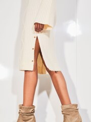 Lipsy Camel Regular Fit Ankle Suedette Ruched Mid Heeled Boot - Image 4 of 4