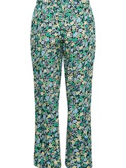 Yours Curve Black Tie Waist Frill Wide Leg Trouser - Image 5 of 5
