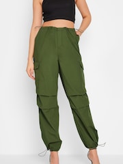 Long Tall Sally Green Parachute Cargo Trouser - Image 1 of 5