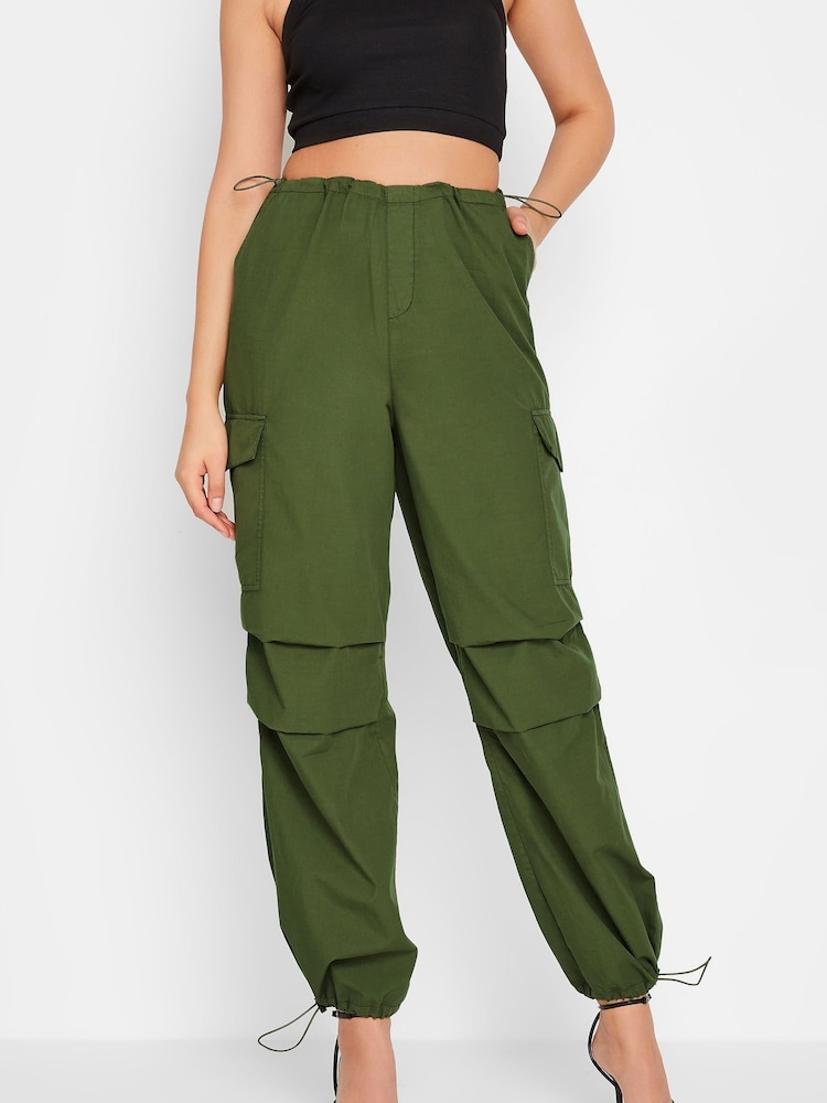 Long Tall Sally Green Parachute Cargo Trouser - Image 1 of 5
