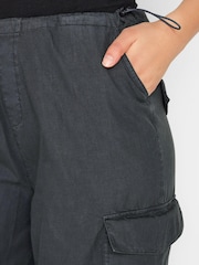 Schwarz - Long Tall Sally Parachute Cargohose - Bild 3 von 5