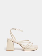 Yours Curve White Wide FIt Wide Fit Chunky Platform Strappy Sandal - Image 2 of 4