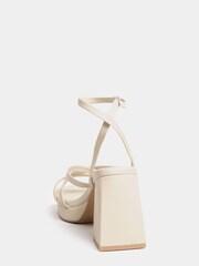 Yours Curve White Wide FIt Wide Fit Chunky Platform Strappy Sandal - Image 3 of 4