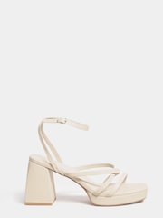 Yours Curve White Extra Wide Fit Wide Fit Chunky Platform Strappy Sandal - Image 3 of 5