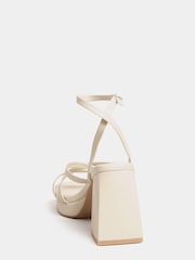 Yours Curve White Extra Wide Fit Wide Fit Chunky Platform Strappy Sandal - Image 4 of 5
