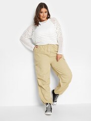 Yours Curve Neutral Parachute Cargo Trouser - Image 2 of 5