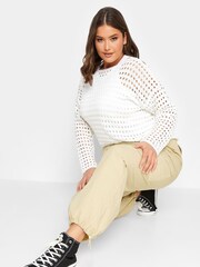 Yours Curve Neutral Parachute Cargo Trouser - Image 3 of 5