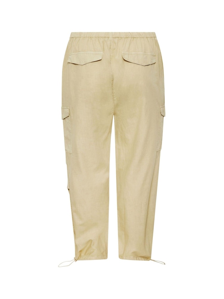Yours Curve Neutral Parachute Cargo Trouser - Image 5 of 5