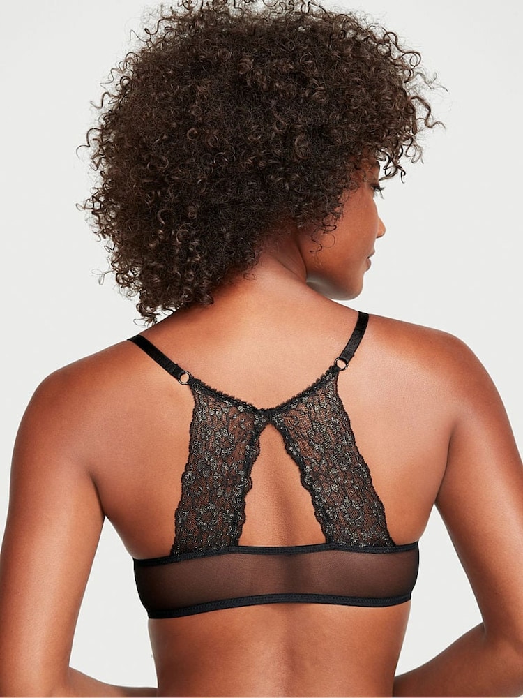 Victoria's Secret Black Posey Lace Lace T-Shirt Push Up Bra - Image 2 of 3