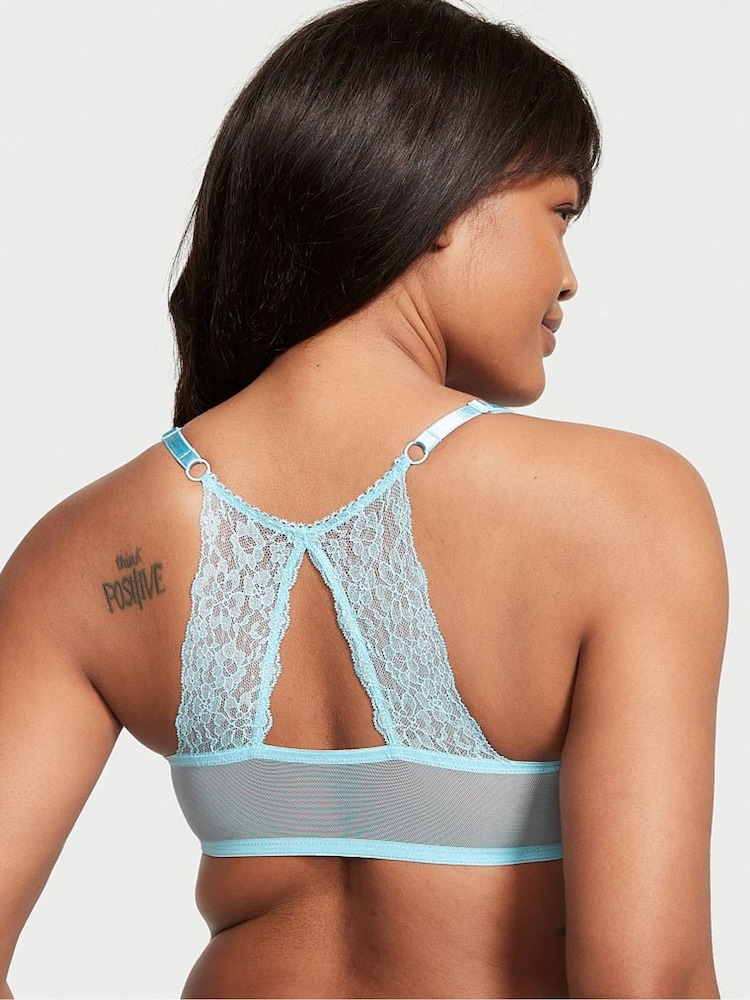 Victoria's Secret Blue Topaz Posey Lace Lace T-Shirt Push Up Bra - Image 2 of 3