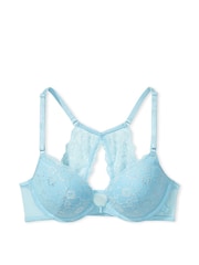Victoria's Secret Blue Topaz Posey Lace Lace T-Shirt Push Up Bra - Image 3 of 3