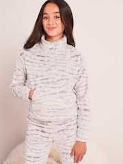 Lipsy Lilac Purple Cosy Twosie Fleece Pyjamas - Image 1 of 4