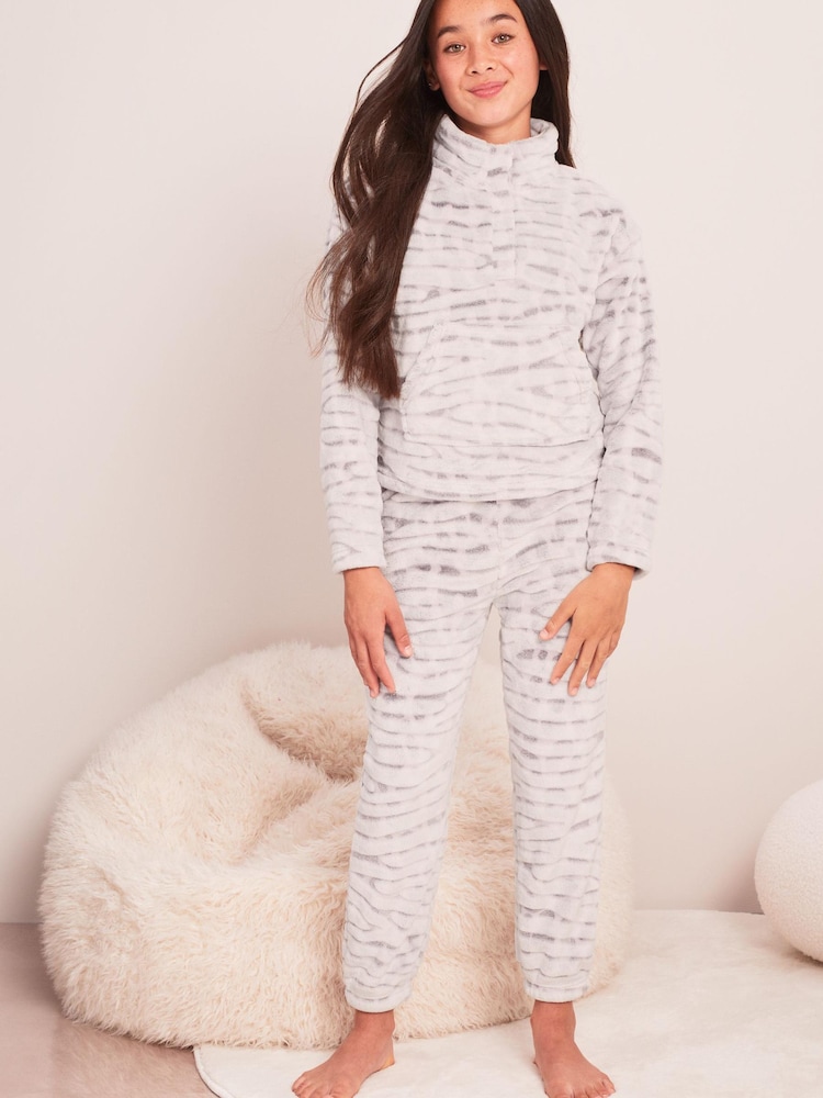 Lipsy Lilac Purple Cosy Twosie Fleece Pyjamas - Image 2 of 4