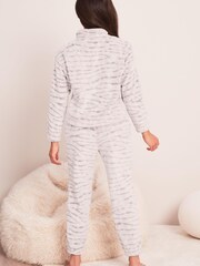 Lipsy Lilac Purple Cosy Twosie Fleece Pyjamas - Image 3 of 4