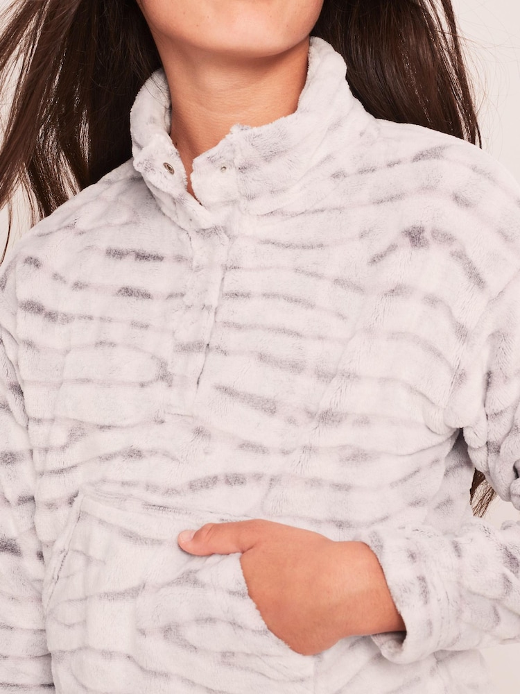 Lipsy Lilac Purple Cosy Twosie Fleece Pyjamas - Image 4 of 4