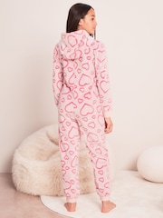 Lipsy Pink Cosy Fleece All-In-One (From 3-16yrs) - Image 3 of 4
