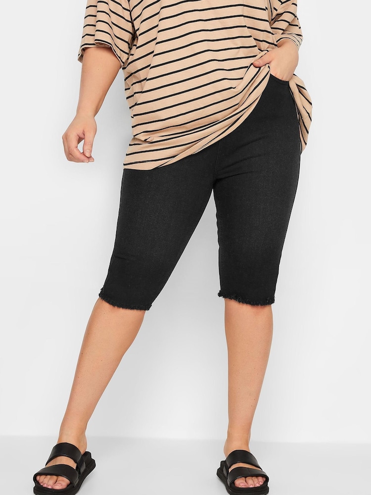 Yours Curve Black AVA Cycling Short - Image 1 of 4