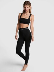 Victoria's Secret PINK Pure Black Logo Waistband Legging - Image 3 of 4
