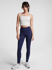 Victoria's Secret PINK Midnight Navy Blue Logo Waistband Legging - Image 1 of 4