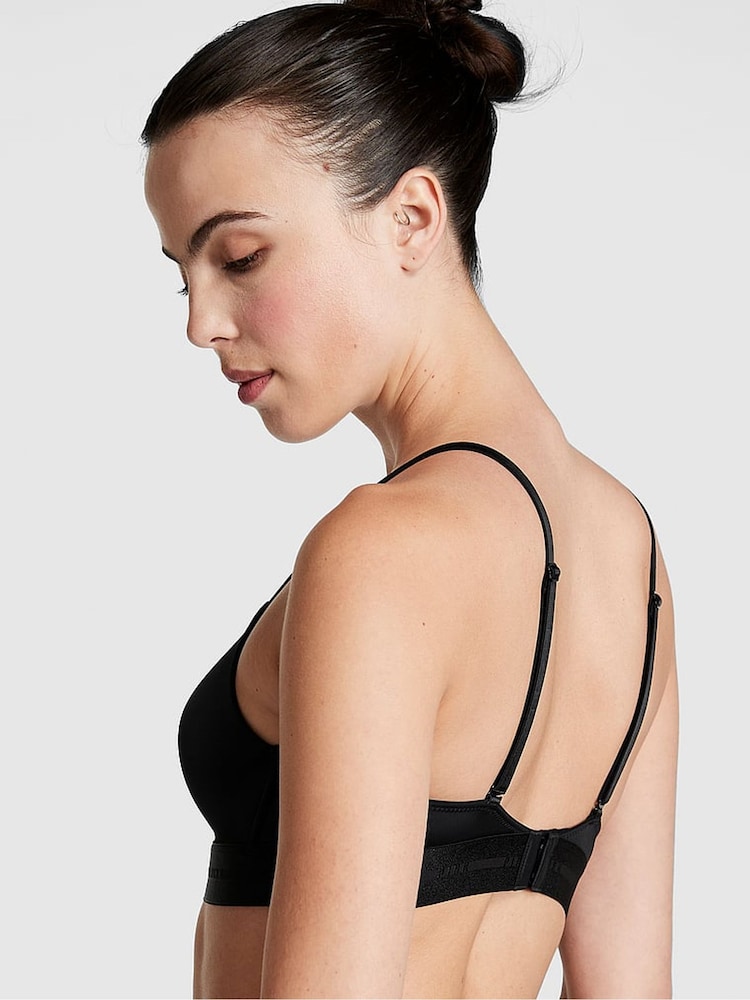 Victoria's Secret PINK Black Non Wired Lightly Lined Bra - Image 2 of 3 Victoria's Secret PINK Black Non Wired Lightly Lined Bra - Image 2 of 3