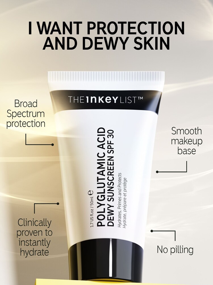 The INKEY List Polyglutamic Acid Dewy Sunscreen SPF30 - Image 4 of 4