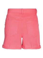 NOISY MAY Coral Pink High Waist Mom Shorts - Image 2 of 2