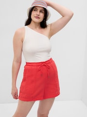 Gap Red Crinkle Gauze Shorts - Image 4 of 6