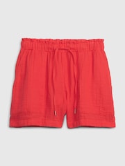 Gap Red Crinkle Gauze Shorts - Image 6 of 6