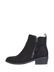 Friends Like These Black Regular Fit Side Zip Low Heel Ankle Boot - Image 5 of 5