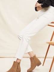 Friends Like These Brown Regular Fit Side Zip Low Heel Ankle Boot - Image 5 of 5