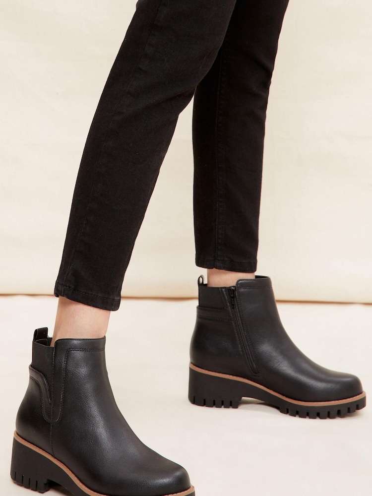 Friends Like These Black Low Wedge Chelsea Ankle Boot - Image 1 of 4