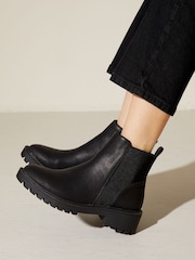 Friends Like These Black Regular Fit Faux Nubuck Chelsea Boot - Image 2 of 4
