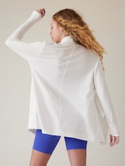 Athleta White Pranayama Restore Long Wrap Cardigan - Image 2 of 6