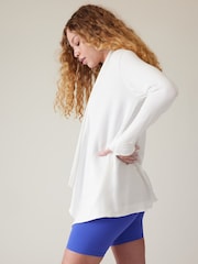 Athleta White Pranayama Restore Long Wrap Cardigan - Image 3 of 6