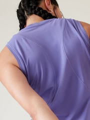 Athleta Purple High Neck UPF Mesh Tank - Image 6 of 6