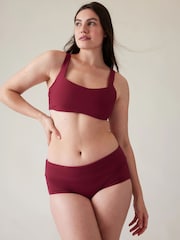 Athleta Brown Square Neck Bra Cup Bikini Top - Image 1 of 4