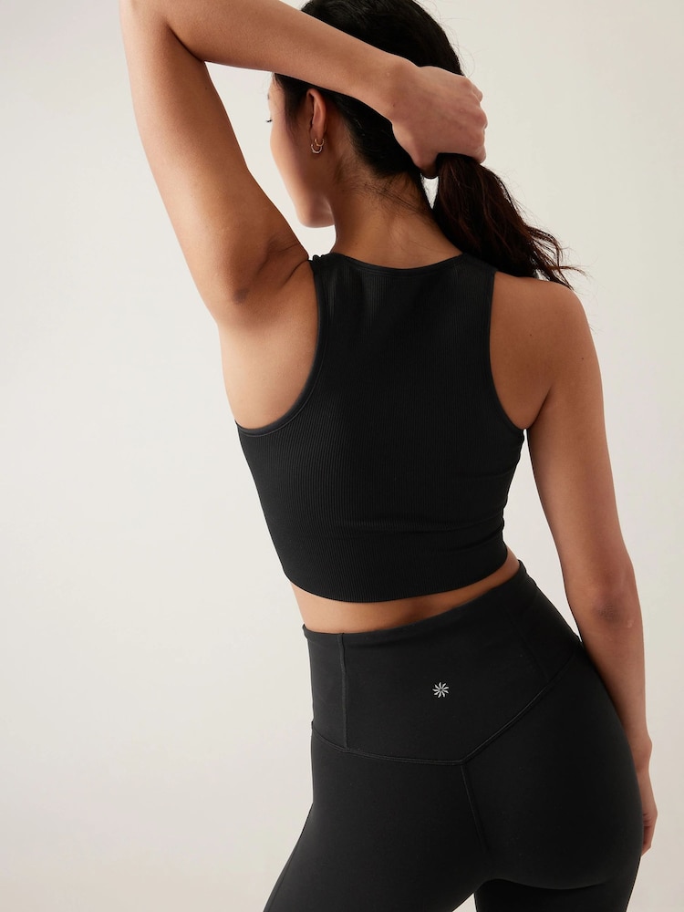 Athleta Black Aurora Seamless Crop Rib Tank - Image 2 of 5