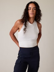 Athleta White Renew Seamless Racerback Tank Top - Image 1 of 5