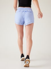 Athleta Blue Mesh Racer Run Short - Image 2 of 6