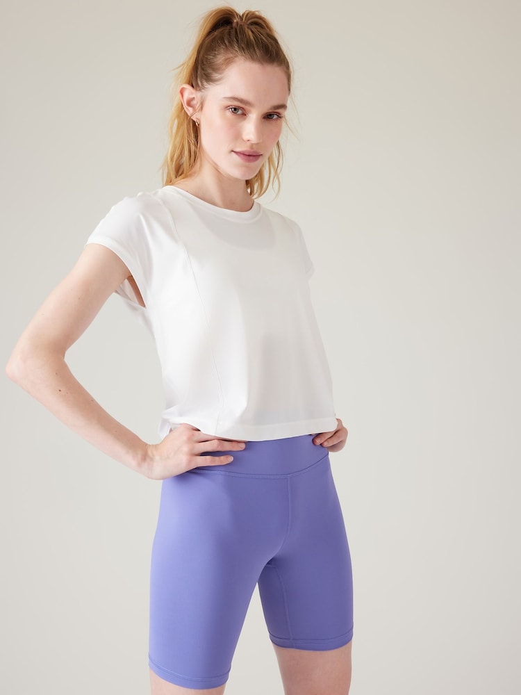 Athleta White Ultimate Hybrid T-Shirt - Image 1 of 6