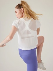 Athleta White Ultimate Hybrid T-Shirt - Image 3 of 6