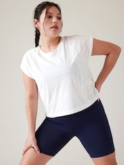 Athleta White Ultimate Hybrid T-Shirt - Image 5 of 6