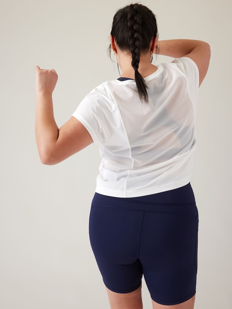 Athleta White Ultimate Hybrid T-Shirt - Image 6 of 6